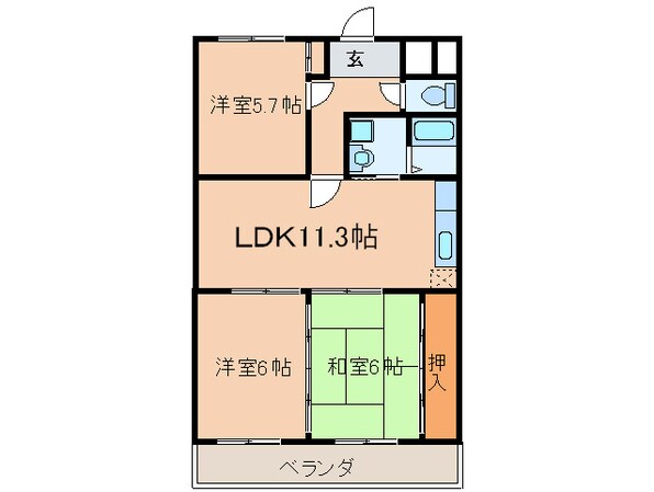 ジョイフル中野の物件間取画像